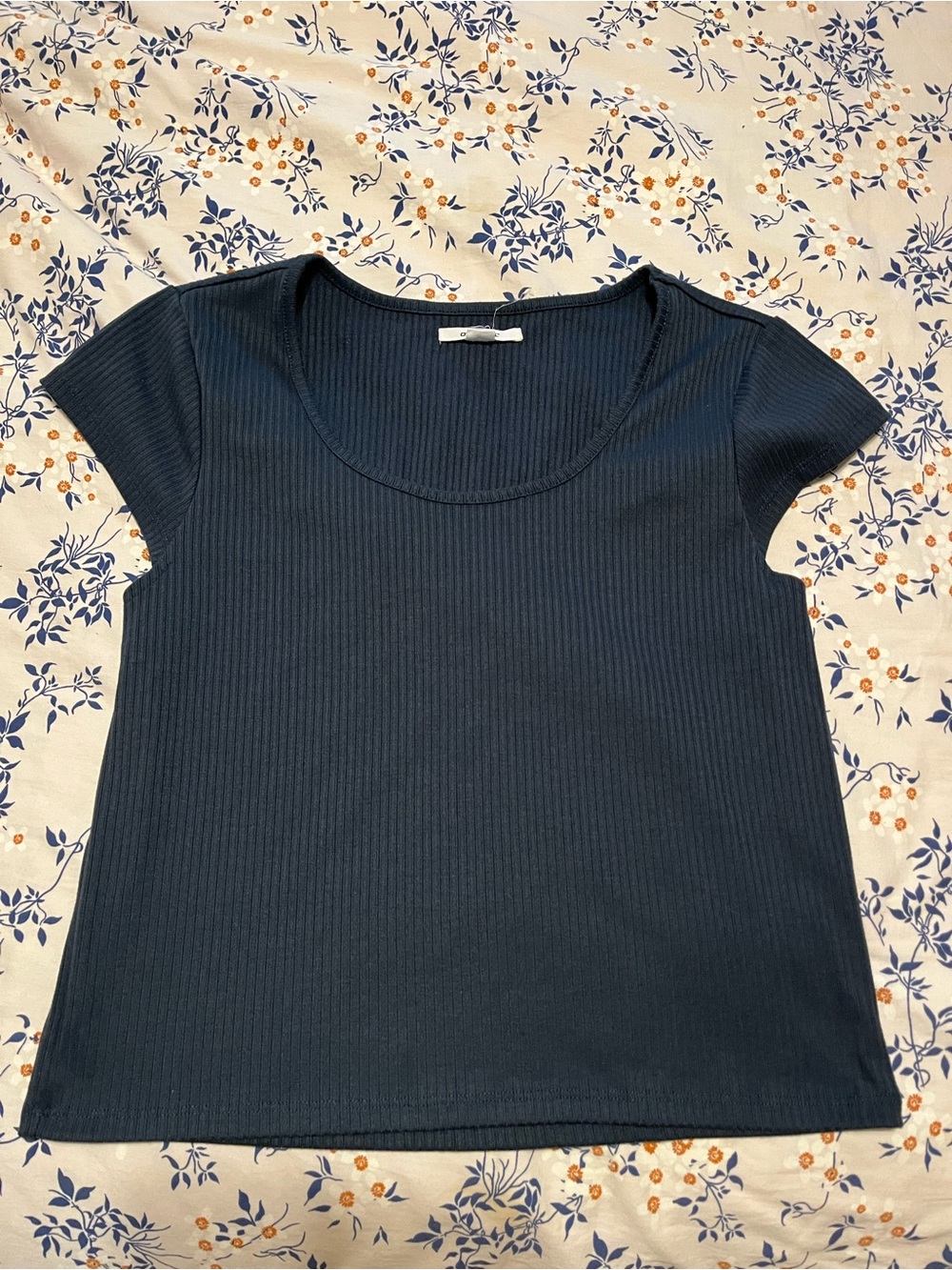 O’Neill fitted Classic Scoop Neck Ribbed Top - Navy Blue